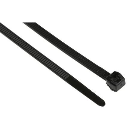 Stahovací páska Nerozpojitelné 118-04900 T30LOS-PA66HS-BK 200 mm 3.4mm Černá Nylon 66 HellermannTyton