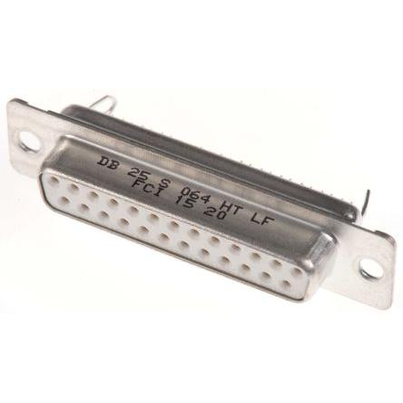 Amphenol Communications Solutions Konektor D-Sub, počet kontaktů: 25, orientace těla: Rovný 2.76 mm, Montáž do panelu