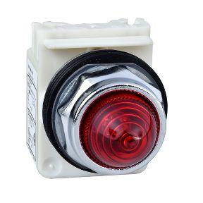 Schneider Electric Kontrolka, řada: Harmony 9001K Zapuštěná montáž LED Červená, průměr výřezu: 30 mm IP66 Kulatý 24V