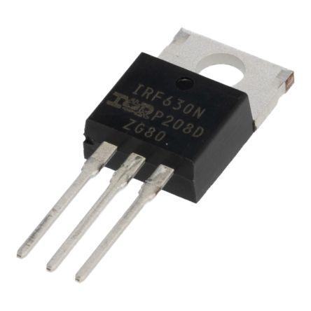 řada: HEXFET MOSFET IRF630NPBF N-kanálový 9.3 A 200 V Infineon, TO-220, počet kolíků: 3 kolíkový Vylepšení