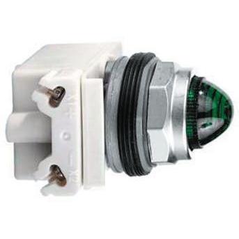 Schneider Electric Kontrolka, řada: Harmony 9001K Zapuštěná montáž LED Zelená, průměr výřezu: 30 mm IP66 Kulatý 230V ac