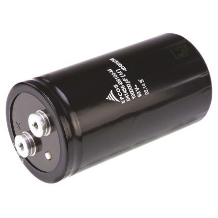 Kondenzátor, řada: B41456 0.1 F ±20 % 3mΩ B41456B8100M600 63V dc, Šroubová svorka TDK