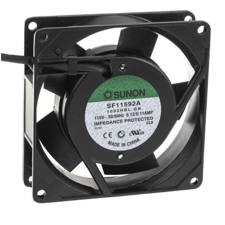 Sunon Axiální ventilátor, řada: SF, průtok vzduchu: 63 m³/h 12 W 115V ac 110 mA 92 mm 92mm 25 mm