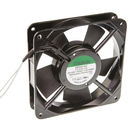 Sunon Axiální ventilátor, řada: DP, průtok vzduchu: 136 m³/h 18 W 230V ac 90 mA 120 mm 120mm 25 mm