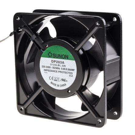 Sunon Axiální ventilátor, řada: DP, průtok vzduchu: 132.5 m³/h 10 W 230V ac 50 mA 120 mm 120mm 38 mm