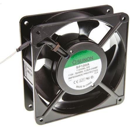 Sunon Axiální ventilátor, řada: SP, průtok vzduchu: 199 m³/h 20 W 115V ac 240 mA 120 mm 120mm 38 mm
