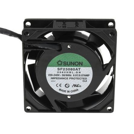 Sunon Axiální ventilátor, řada: SF, průtok vzduchu: 31 m³/h 13.5 W 230V ac 70 mA 80 mm 80mm 25 mm