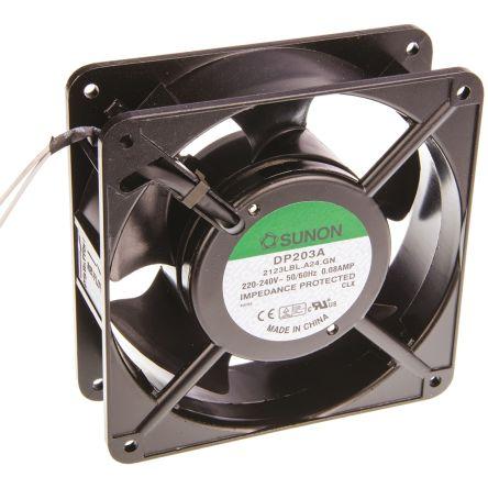 Sunon Axiální ventilátor, řada: DP, průtok vzduchu: 122.4 m³/h 10 W 230V ac 60 mA 120 mm 120mm 38 mm