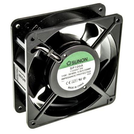 Sunon Axiální ventilátor, řada: SP, průtok vzduchu: 161.4 m³/h 20 W 115V ac 240 mA 120 mm 120mm 38 mm