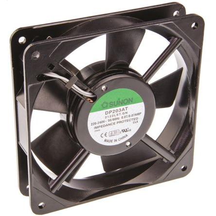 Sunon Axiální ventilátor, řada: DP, průtok vzduchu: 78.2 m³/h 13 W 230V ac 70 mA 120 mm 120mm 25 mm