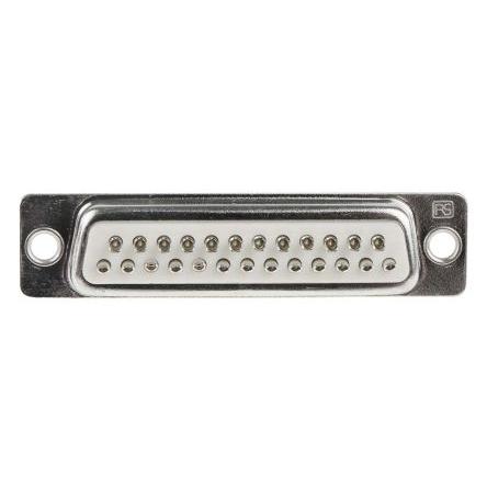 RS PRO Konektor D-Sub, počet kontaktů: 25, orientace těla: Rovný 2.77 mm, Montáž do panelu Vnitřní, D-SUB, 500V, B,