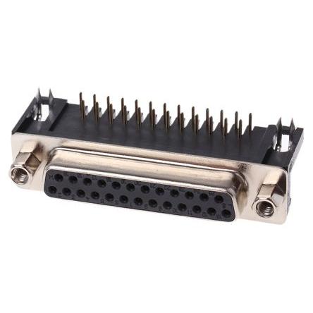 RS PRO Konektor D-Sub, počet kontaktů: 25, orientace těla: Pravý úhel 2.77 mm, Průchozí otvor Vnitřní, D-SUB, 250V, B, 4