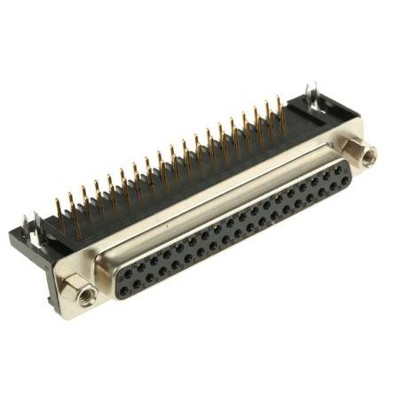 RS PRO Konektor D-Sub, řada: RS PRO, počet kontaktů: 37, orientace těla: Pravý úhel 2.77 mm, Průchozí otvor Vnitřní,