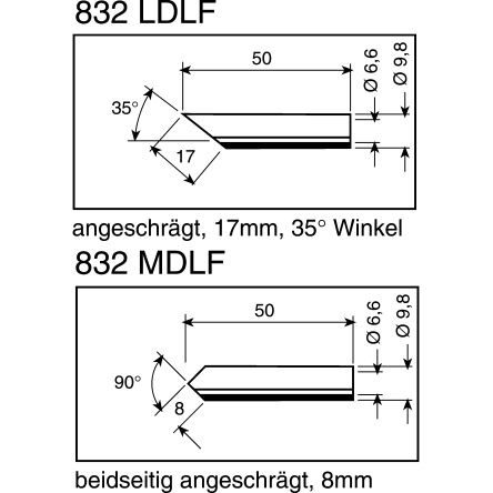 Ersa Pájecí hrot 8 mm 50 mm 90 ° Rovný sekáč, pro použití s: Elektrické nářadí
