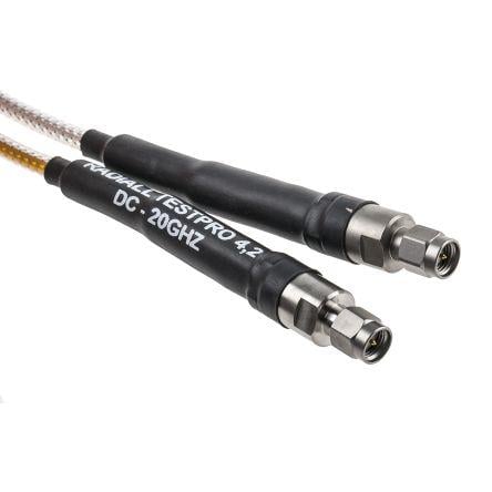 Koaxiální kabel, řada: Test Pro, Zelená Vnější, A: SMA Vnější, B: SMA 1.2 m Radiall