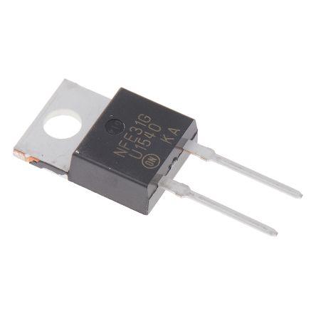 onsemi, standard: AEC-Q101 Dioda Spínané 15 A 400 V 60 ns, TO-220AC, počet kolíků: 2 kolíkový