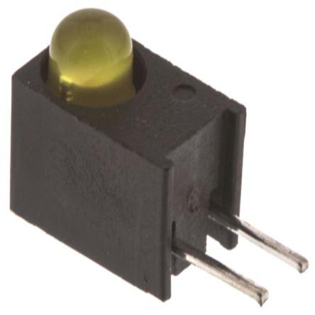 PCB LED indikátor barva Žlutá Pravý úhel 1 LED 5 mm (T-1 3/4) 60 ° Dialight 1.8 V