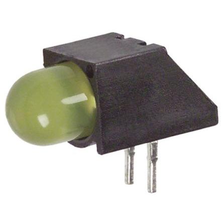 PCB LED indikátor, řada: 550 barva Žlutá Pravý úhel 1 LED 5 mm (T-1 3/4) 50 ° Dialight 2.7 V