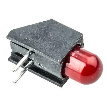 PCB LED indikátor, řada: 550 barva Červená Pravý úhel 1 LED 5 mm (T-1 3/4) 50 ° Dialight 2.5 V