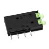 PCB LED indikátor barva Zelená Pravý úhel 2 LED 5 mm (T-1 3/4) 38 ° Dialight 2.1 V
