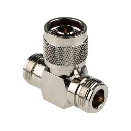 RS PRO Adaptér RF, orientace těla: T, 50 Ω, 11GHz Vnější, typ kabelu: Koaxiální Vnitřní, obklad těla: Nikl, Normální