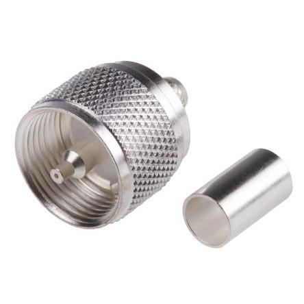 RS PRO Koaxiální konektor, řada: RS PRO Vnější, 75 Ω, orientace těla: Rovný, Kabel Konektor UHF Krimpovací, Normální,