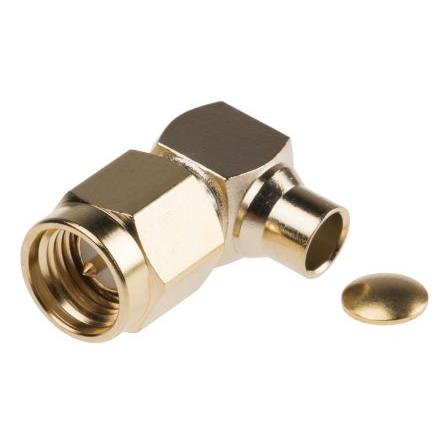 RS PRO Koaxiální konektor, řada: RS PRO Vnější, 50 Ω, orientace těla: Pravý úhel, Kabel Konektor SMA Pájecí, 18GHz 165