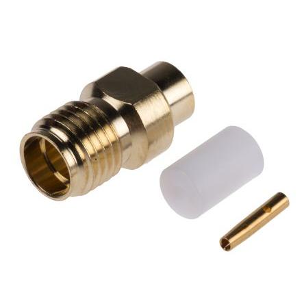 RS PRO Koaxiální konektor, řada: RS PRO Vnitřní, orientace těla: Rovný, Kabel Konektor SMA Krimpovací, 18GHz 165 °C -65