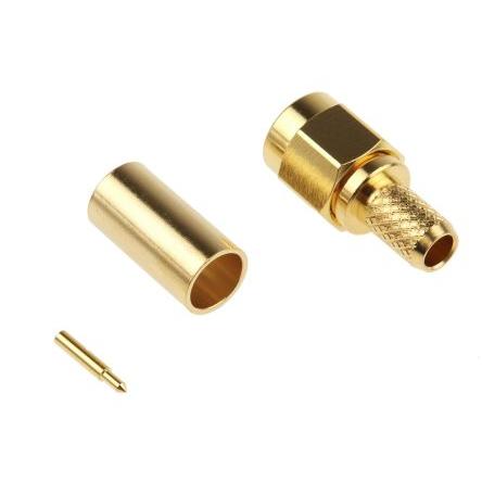 RS PRO Koaxiální konektor, řada: RS PRO Vnější, 50 Ω, orientace těla: Rovný, Kabel Konektor SMA Krimpovací, 12.4GHz 165