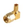 RS PRO Koaxiální konektor, řada: RS PRO Vnější, 50 Ω, orientace těla: Pravý úhel, Kabel Konektor SMA Objímka, 12.4GHz
