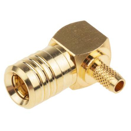 RS PRO Koaxiální konektor, řada: RS PRO Vnější, 50 Ω, orientace těla: Pravý úhel, Kabel Konektor SMB Krimpovací, 4GHz