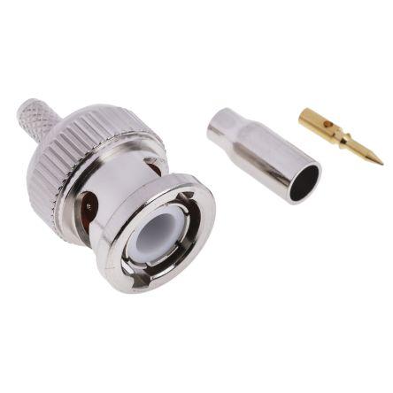 RS PRO Koaxiální konektor, řada: RS PRO Vnější, 50 Ω, orientace těla: Rovný, Kabel Konektory BNC Krimpovací, 4GHz 80 °C