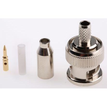 RS PRO Koaxiální konektor, řada: RS PRO Vnější, 50 Ω, orientace těla: Rovný, Kabel Konektory BNC Krimpovací, 4GHz 60 °C