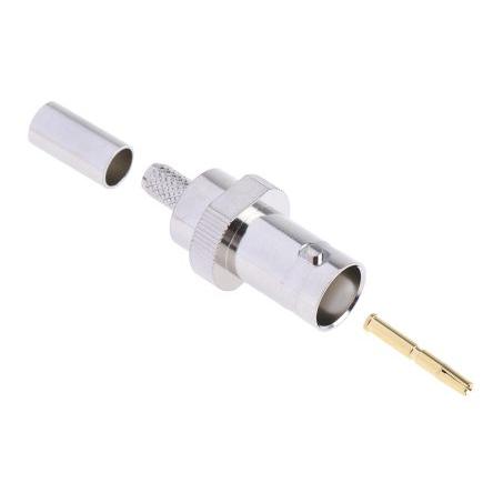 RS PRO Koaxiální konektor, řada: RS PRO Vnitřní, 50 Ω, orientace těla: Rovný, Kabel Konektory BNC Krimpovací, 4GHz 85 °C