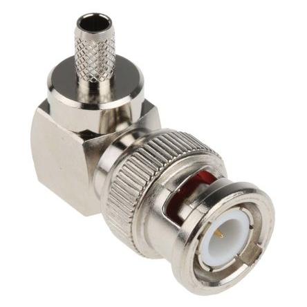 RS PRO Koaxiální konektor, řada: RS PRO Vnější, 50 Ω, orientace těla: Pravý úhel, Kabel Konektory BNC Krimpovací,