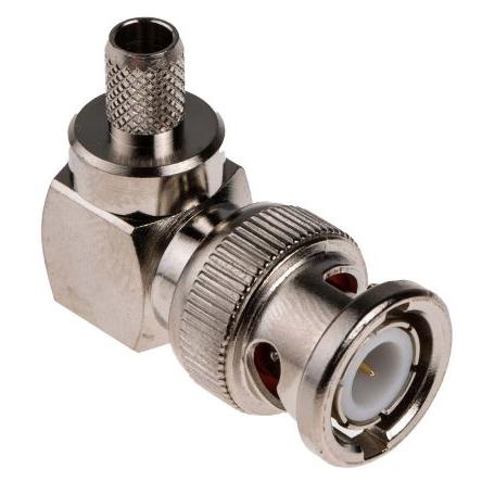 RS PRO Koaxiální konektor, řada: RS PRO Vnější, 75 Ω, orientace těla: Pravý úhel, Kabel Konektory BNC Krimpovací, 4GHz