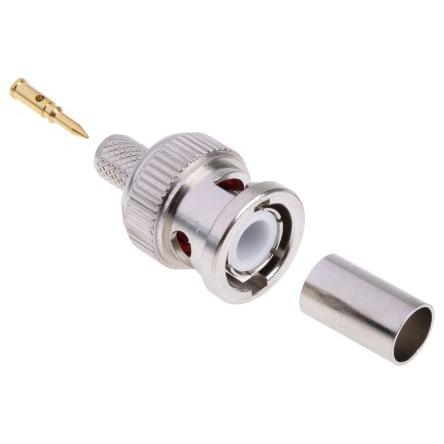 RS PRO Koaxiální konektor, řada: RS PRO Vnější, 75 Ω, orientace těla: Rovný, Kabel Konektory BNC Krimpovací, 4GHz 80 °C