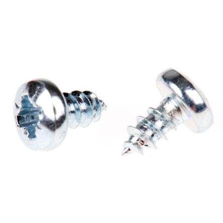RS PRO Samořezný šroub, Lesklý zinek, Ocel hlavice Kónická, délka: 6.5 mm