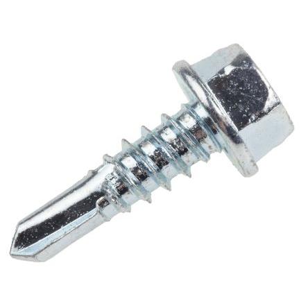 Samovrtný šroub, Lesklý zinek Kónická, Ocel RS PRO 4.8 mm 16 mm
