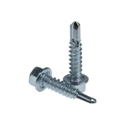 Samovrtný šroub, Lesklý zinek Kónická, Ocel RS PRO 5.5 mm 25 mm