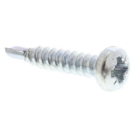 Samovrtný šroub, Lesklý zinek Kónická, Ocel RS PRO 3.5 mm 19 mm