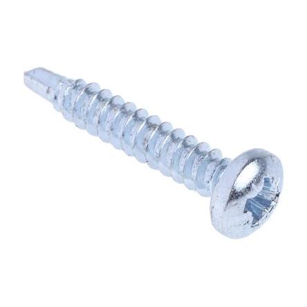Samovrtný šroub, Lesklý zinek Kónická, Ocel RS PRO 4.2 mm 25 mm
