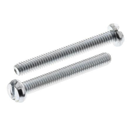 RS PRO Šroub s nízkou půlkulovou hlavou Drážka, Leskle pozinkovaný, Ocel hlavice Válcová 20 mm