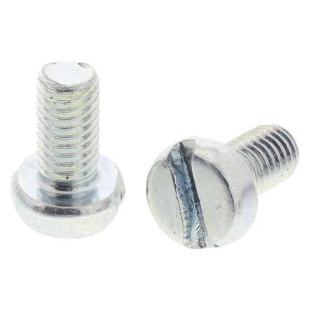 RS PRO Šroub s nízkou půlkulovou hlavou Drážka, Lesklý zinek, Ocel hlavice Válcová 6 mm