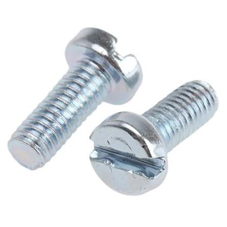 RS PRO Šroub s nízkou půlkulovou hlavou Drážka, Pasivovaný pozinkovaný, Ocel hlavice Válcová 10 mm