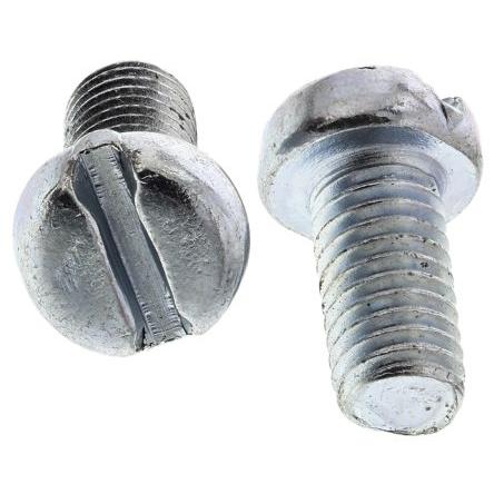 RS PRO Šroub s nízkou půlkulovou hlavou Drážka, Lesklý zinek, Ocel hlavice Válcová 10 mm