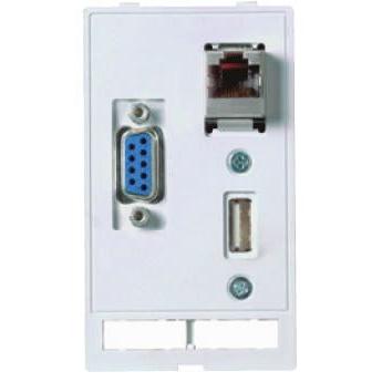 HARTING Konektor USB, řada: HAN Port, počet portů: 3portový, orientace těla: Rovný USB typu A, Panel USB 2.0, materiál