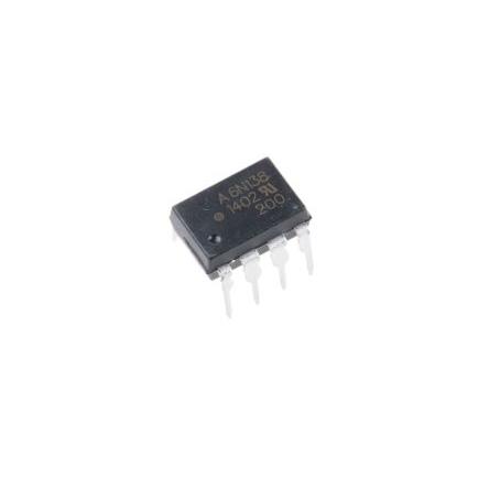 Broadcom Optočlen 6N138-000E, řada: 6N138, počet kolíků: 8 kolíkový, počet kanálů: 1 vstup DC Průchozí otvor 300 % PDIP