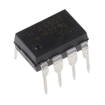 Broadcom Optočlen, řada: HCPL, počet kolíků: 8 kolíkový, počet kanálů: 1 vstup DC Průchozí otvor 19 % PDIP