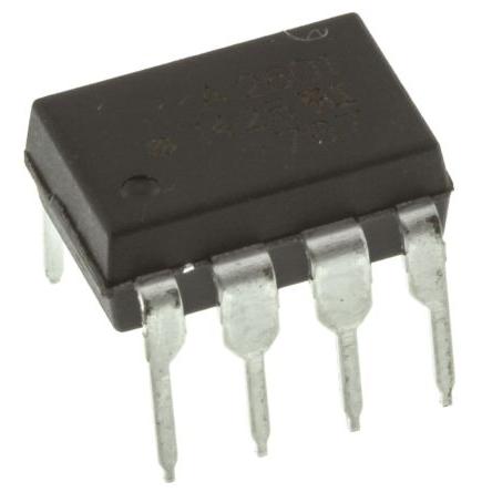 Broadcom Optočlen HCPL-2601-000E, řada: HCPL, počet kolíků: 8 kolíkový, počet kanálů: 1 vstup DC Průchozí otvor DIP